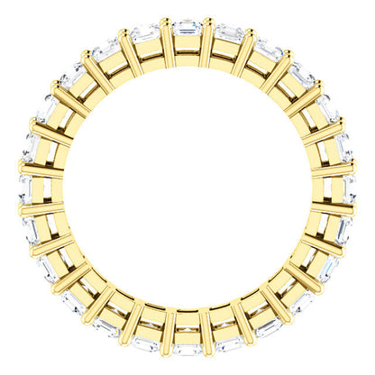 3.15ct Asscher Moissanite Eternity Band - I Heart Moissanites