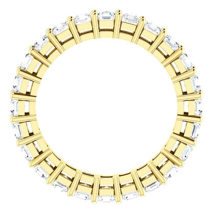 3.15ct Asscher Moissanite Eternity Band - I Heart Moissanites