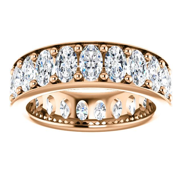 6.30ct Oval Channel Set Moissanite Eternity Band - I Heart Moissanites