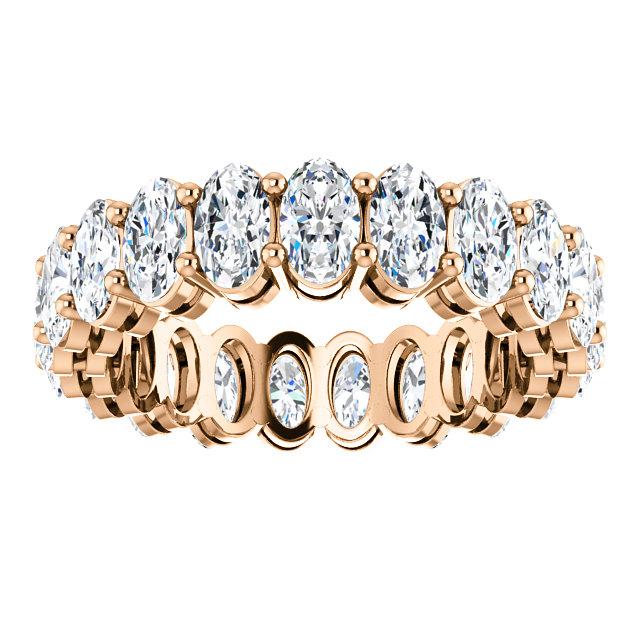 6.30ct Oval Moissanite Eternity Band - I Heart Moissanites