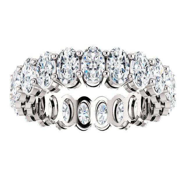 6.30ct Oval Moissanite Eternity Band - I Heart Moissanites