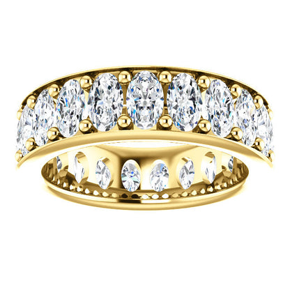 6.30ct Oval Channel Set Moissanite Eternity Band - I Heart Moissanites