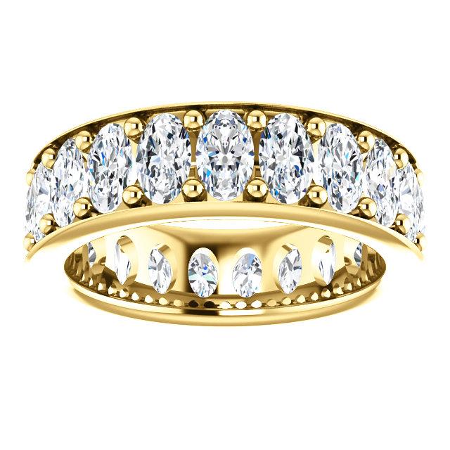 6.30ct Oval Channel Set Moissanite Eternity Band - I Heart Moissanites