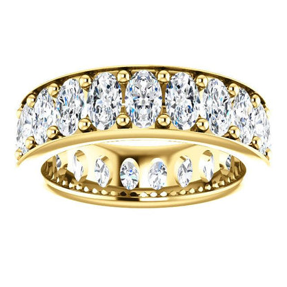 6.30ct Oval Channel Set Moissanite Eternity Band - I Heart Moissanites