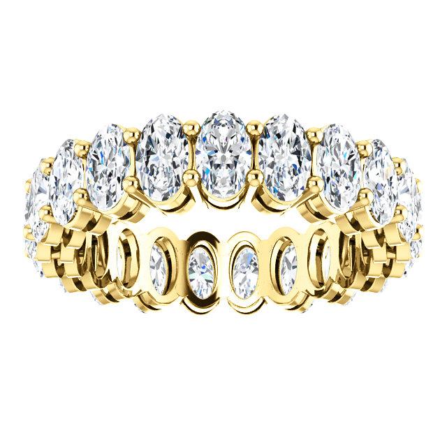 6.30ct Oval Moissanite Eternity Band - I Heart Moissanites