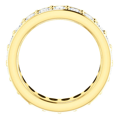 6.30ct Oval Channel Set Moissanite Eternity Band - I Heart Moissanites