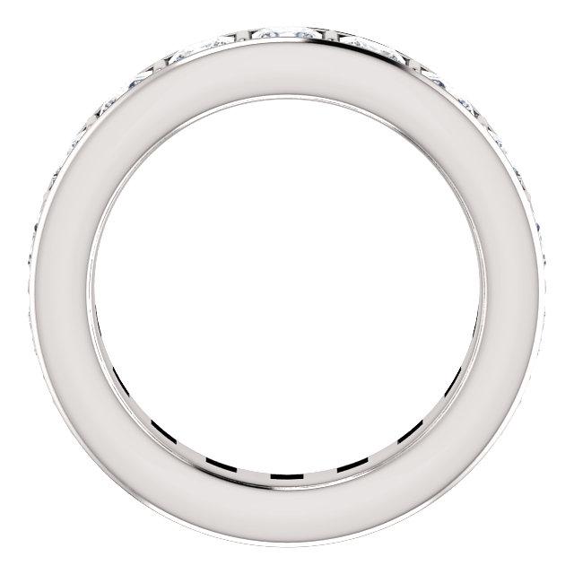 5.40ct Princess Channel Set Moissanite Eternity Band - I Heart Moissanites