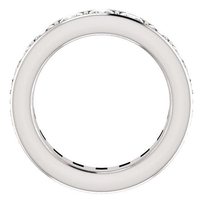 5.40ct Princess Channel Set Moissanite Eternity Band - I Heart Moissanites