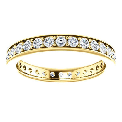 0.90ct Round Brilliant Channel Set Moissanite Eternity Band - I Heart Moissanites