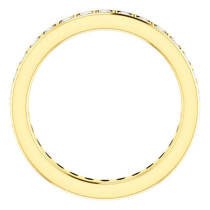 0.90ct Round Brilliant Channel Set Moissanite Eternity Band - I Heart Moissanites