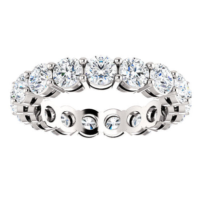 4.25ct Round Brilliant Moissanite Eternity Band - I Heart Moissanites