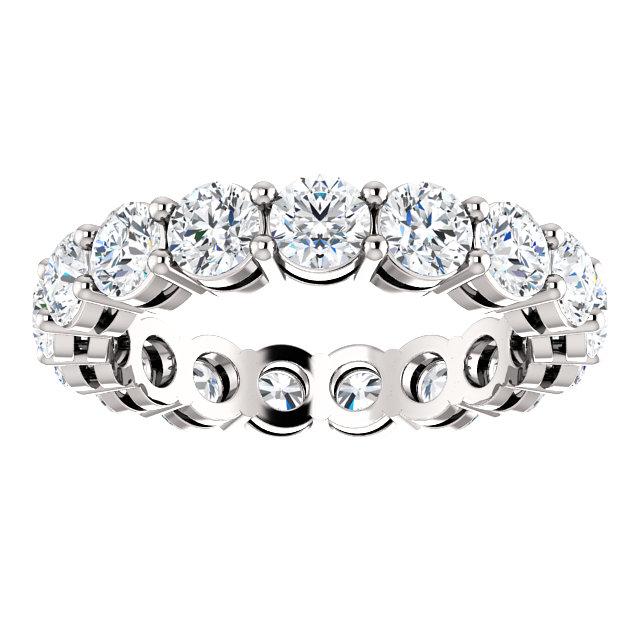 4.25ct Round Brilliant Moissanite Eternity Band - I Heart Moissanites