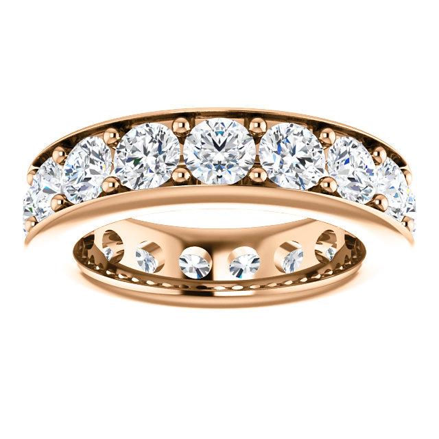5.10ct Round Brilliant Channel Set Moissanite Eternity Band - I Heart Moissanites