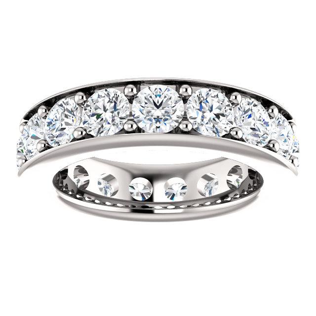 5.10ct Round Brilliant Channel Set Moissanite Eternity Band - I Heart Moissanites