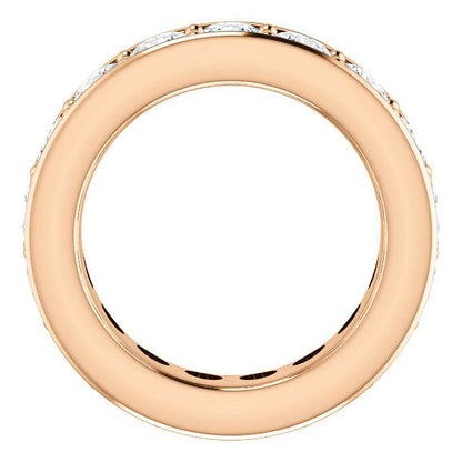 5.10ct Round Brilliant Channel Set Moissanite Eternity Band - I Heart Moissanites