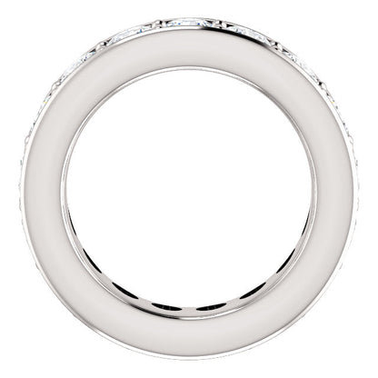 5.10ct Round Brilliant Channel Set Moissanite Eternity Band - I Heart Moissanites