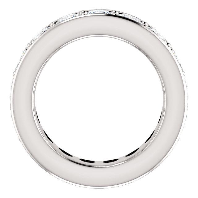 5.10ct Round Brilliant Channel Set Moissanite Eternity Band - I Heart Moissanites