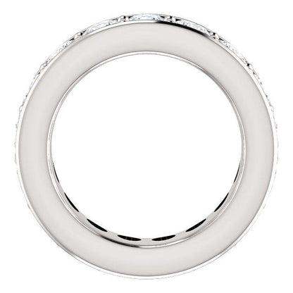 5.10ct Round Brilliant Channel Set Moissanite Eternity Band - I Heart Moissanites