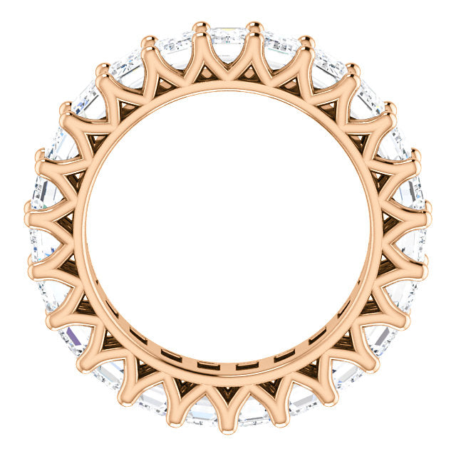 6.90ct Emerald Moissanite Eternity Band - I Heart Moissanites