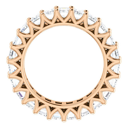 6.90ct Emerald Moissanite Eternity Band - I Heart Moissanites