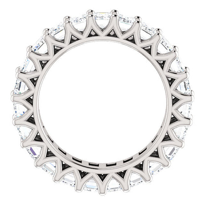6.90ct Emerald Moissanite Eternity Band - I Heart Moissanites
