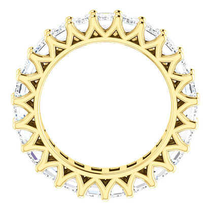 6.90ct Emerald Moissanite Eternity Band - I Heart Moissanites