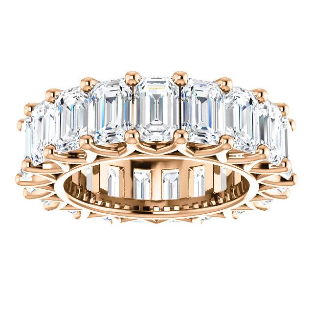 9.50ct Emerald Moissanite Eternity Band - I Heart Moissanites