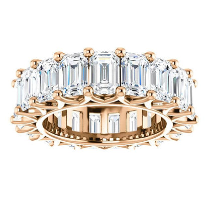 9.50ct Emerald Moissanite Eternity Band - I Heart Moissanites