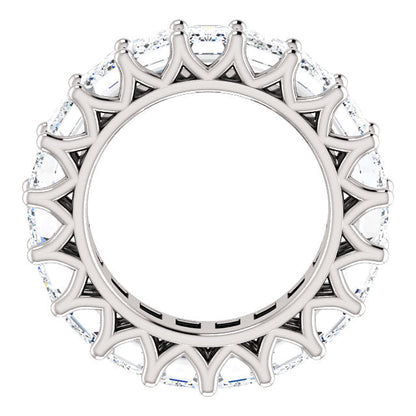 9.50ct Emerald Moissanite Eternity Band - I Heart Moissanites