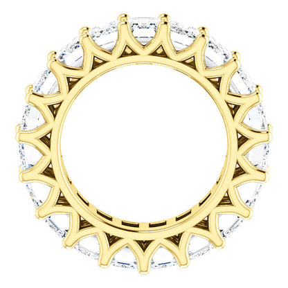 9.50ct Emerald Moissanite Eternity Band - I Heart Moissanites