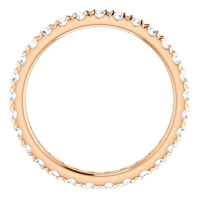 Round Brilliant French Set Moissanite Eternity Band - I Heart Moissanites