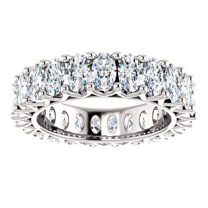 6.90ct Oval Moissanite Eternity Band - I Heart Moissanites