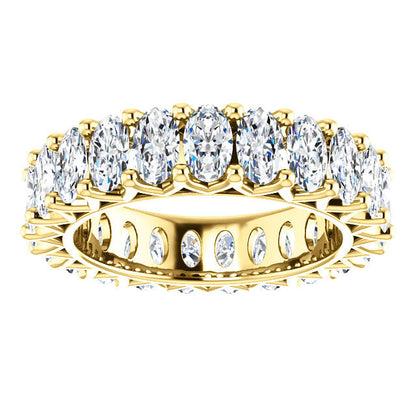 6.90ct Oval Moissanite Eternity Band - I Heart Moissanites