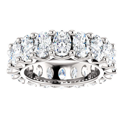 9.00ct Oval Moissanite Eternity Band - I Heart Moissanites