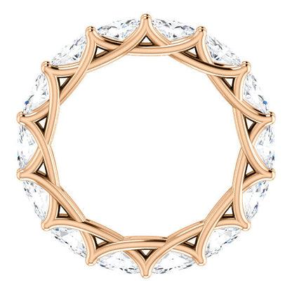4.20ct Oval Moissanite Eternity Band - I Heart Moissanites