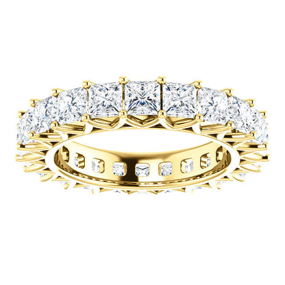 6.60ct Princess Moissanite Eternity Band - I Heart Moissanites