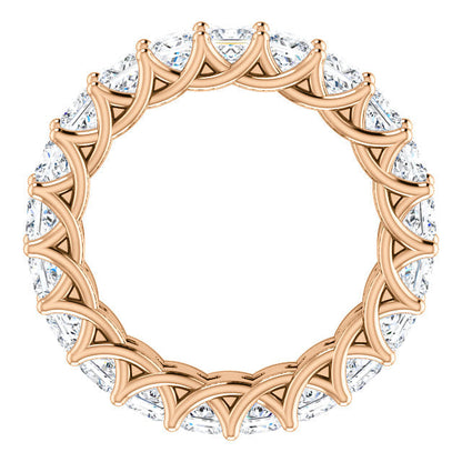 6.30ct Princess Moissanite Eternity Band - I Heart Moissanites