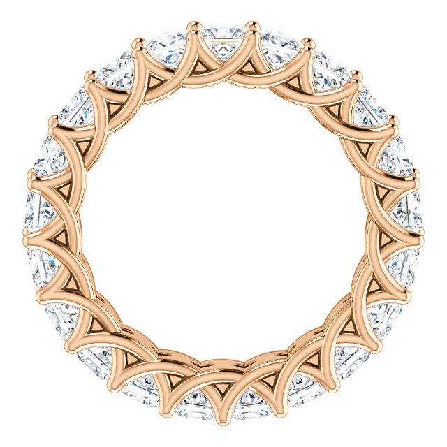 6.30ct Princess Moissanite Eternity Band - I Heart Moissanites