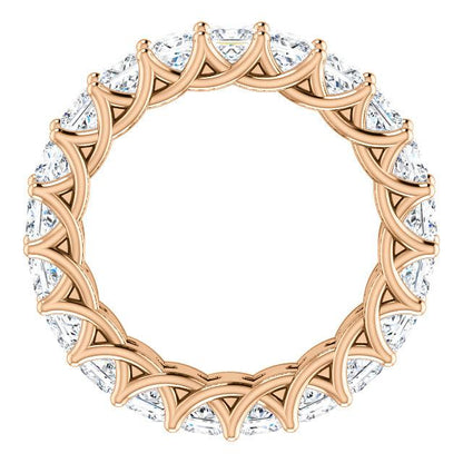 6.30ct Princess Moissanite Eternity Band - I Heart Moissanites