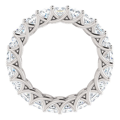 6.30ct Princess Moissanite Eternity Band - I Heart Moissanites