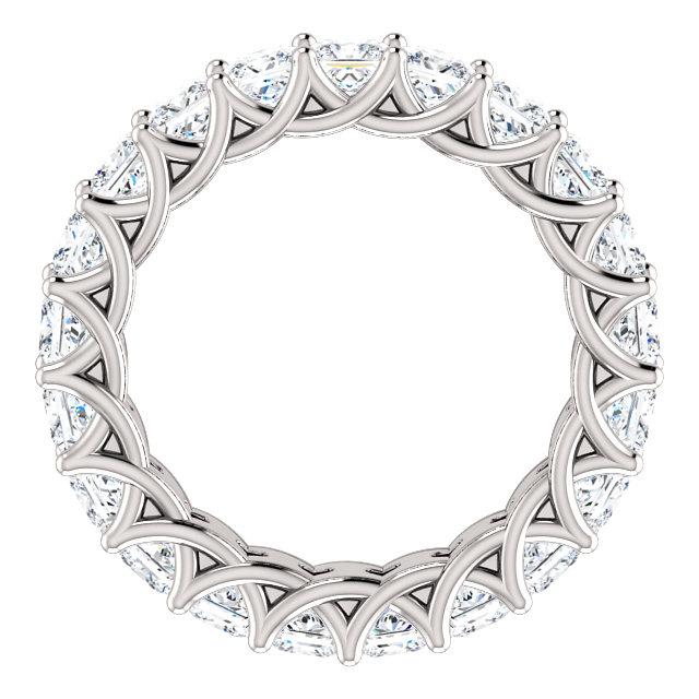6.30ct Princess Moissanite Eternity Band - I Heart Moissanites