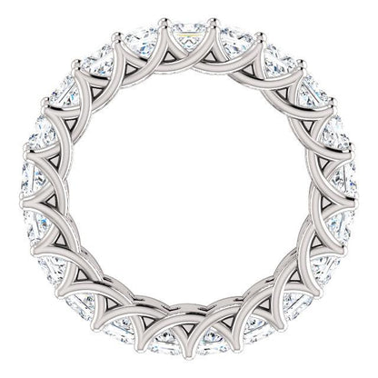 6.30ct Princess Moissanite Eternity Band - I Heart Moissanites