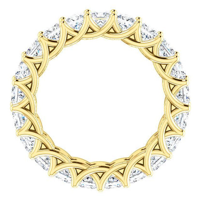 6.30ct Princess Moissanite Eternity Band - I Heart Moissanites