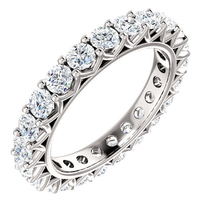 2.30ct Round Brilliant Moissanite Eternity Band - I Heart Moissanites