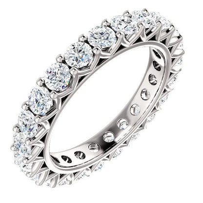 2.30ct Round Brilliant Moissanite Eternity Band - I Heart Moissanites