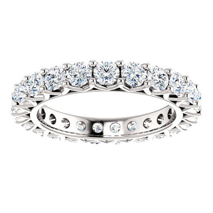 2.30ct Round Brilliant Moissanite Eternity Band - I Heart Moissanites
