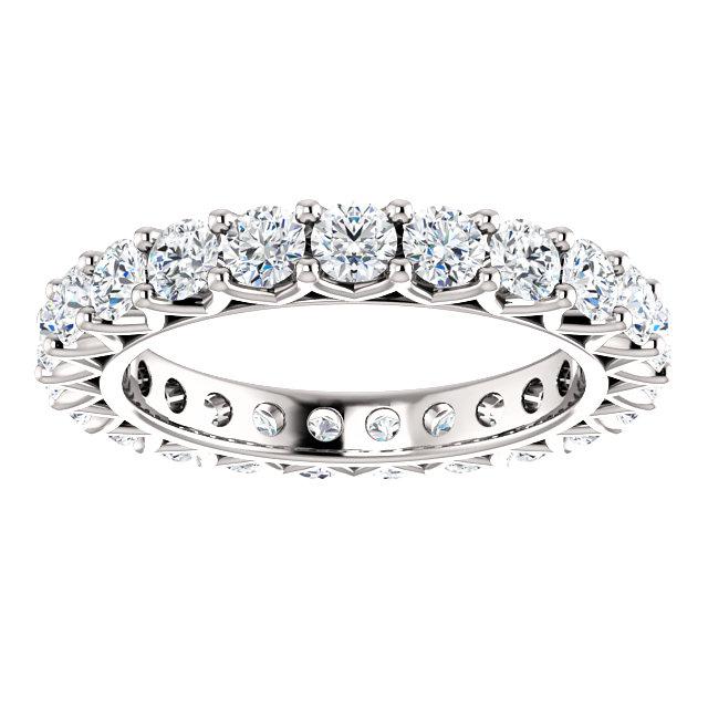 2.30ct Round Brilliant Moissanite Eternity Band - I Heart Moissanites