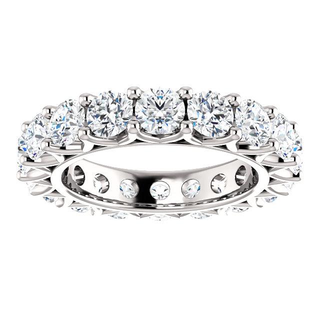 5.40ct Round Brilliant Moissanite Eternity Band - I Heart Moissanites