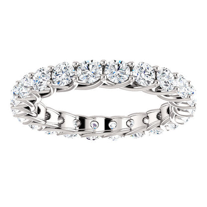 2.20ct Round Brilliant Moissanite Eternity Band - I Heart Moissanites