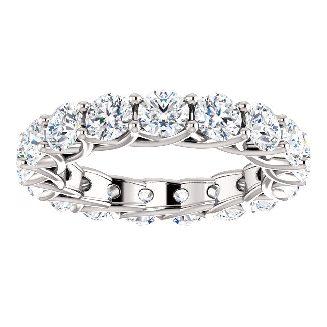 5.10ct Round Brilliant Moissanite Eternity Band - I Heart Moissanites
